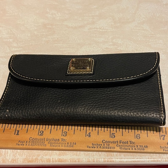 Dooney & Bourke Black Pebbled Leather Continental Wallet Clutch - Picture 11 of 12